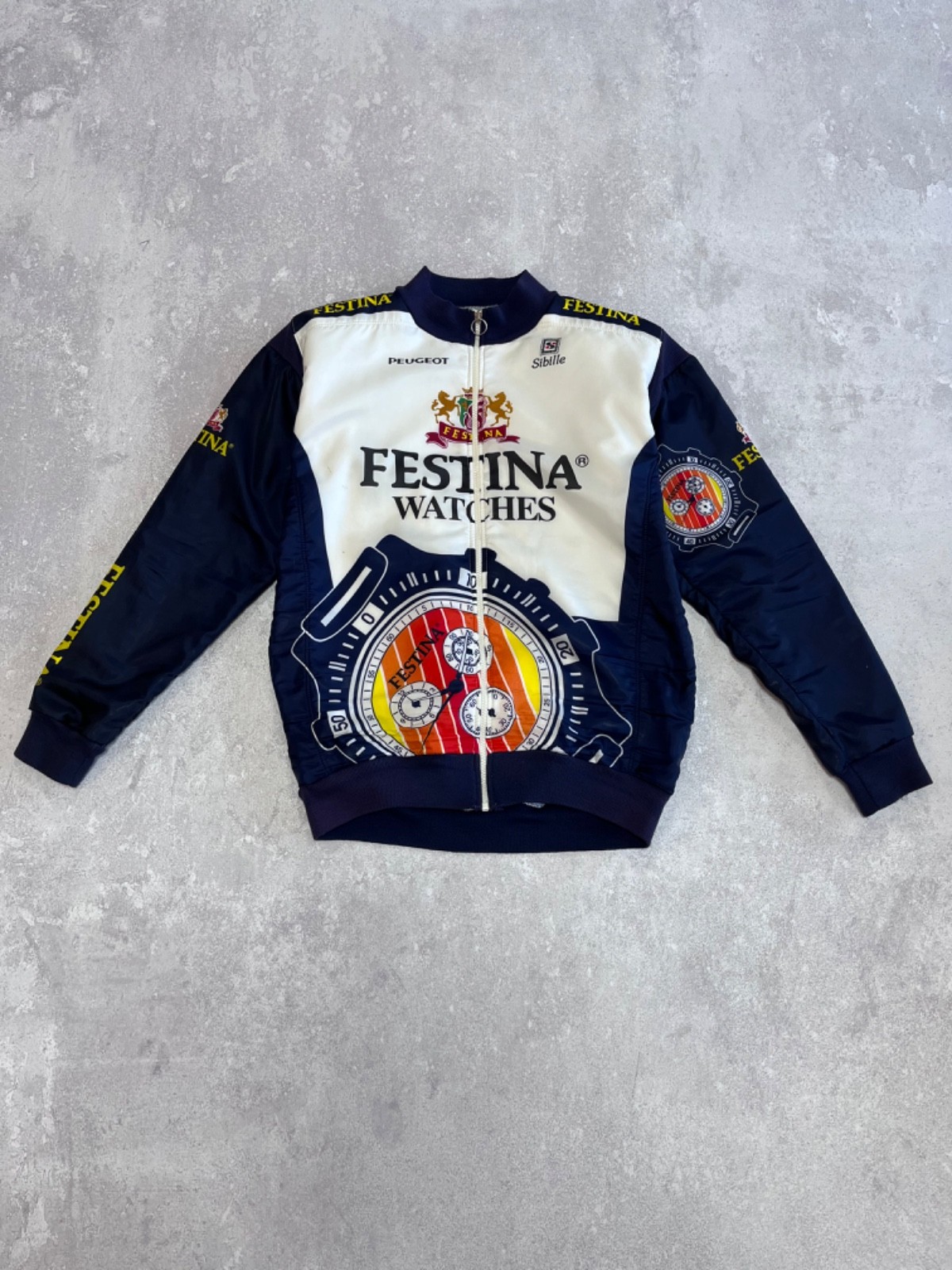 Vintage Festina Watches Sibyl Winter Cycling Jacket Pro Jacket 1997