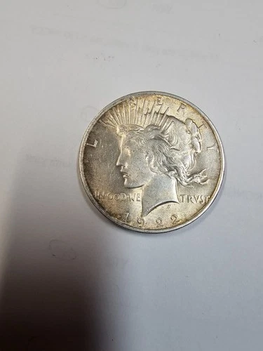 1922-P Peace Silver Dollar AU to Uncirculated.  Uncertified.