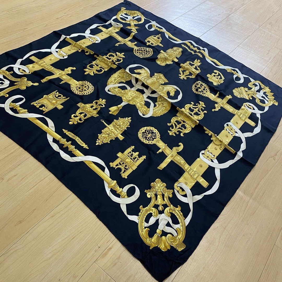 Hermes Carre 90 Ferronnerie Ironwork Scarf No 27 Silk Twill