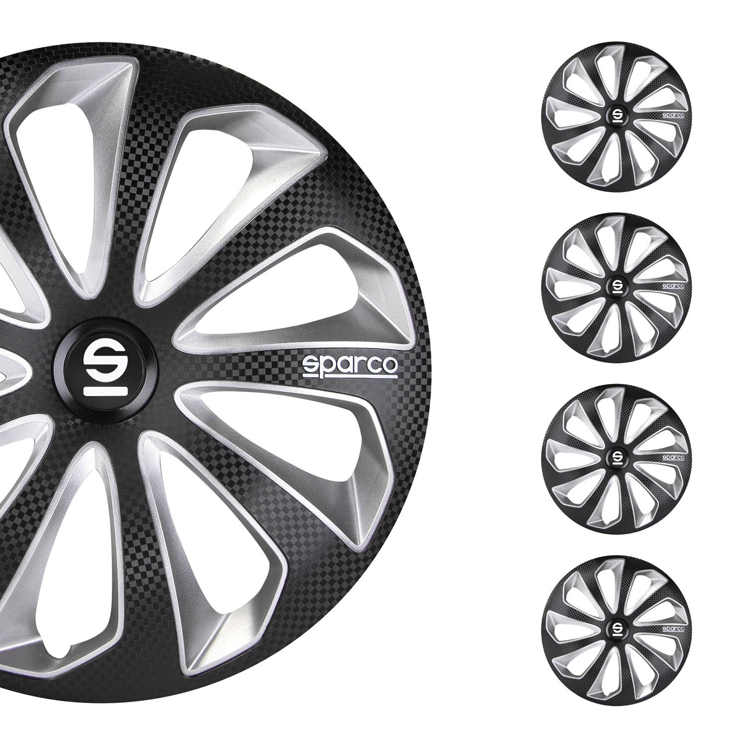 Jeu enjoliveurs de roues 15 pouces protège vos jantes en noir carbone