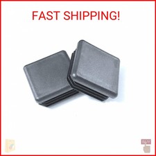 2" Black Plastic Plugs for Square Tubing by Caplugs Package of 4