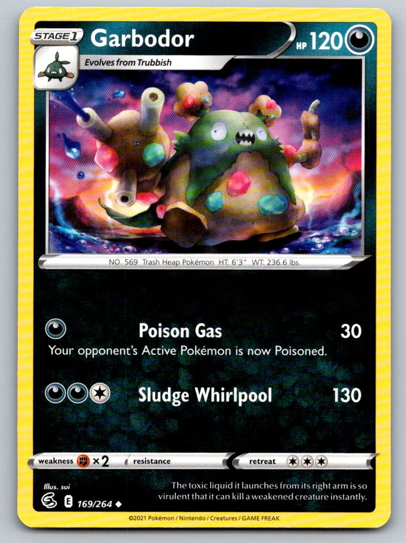 Garbodor 169/264 Uncommon SWSH08: Fusion Strike Pokemon Near Mint