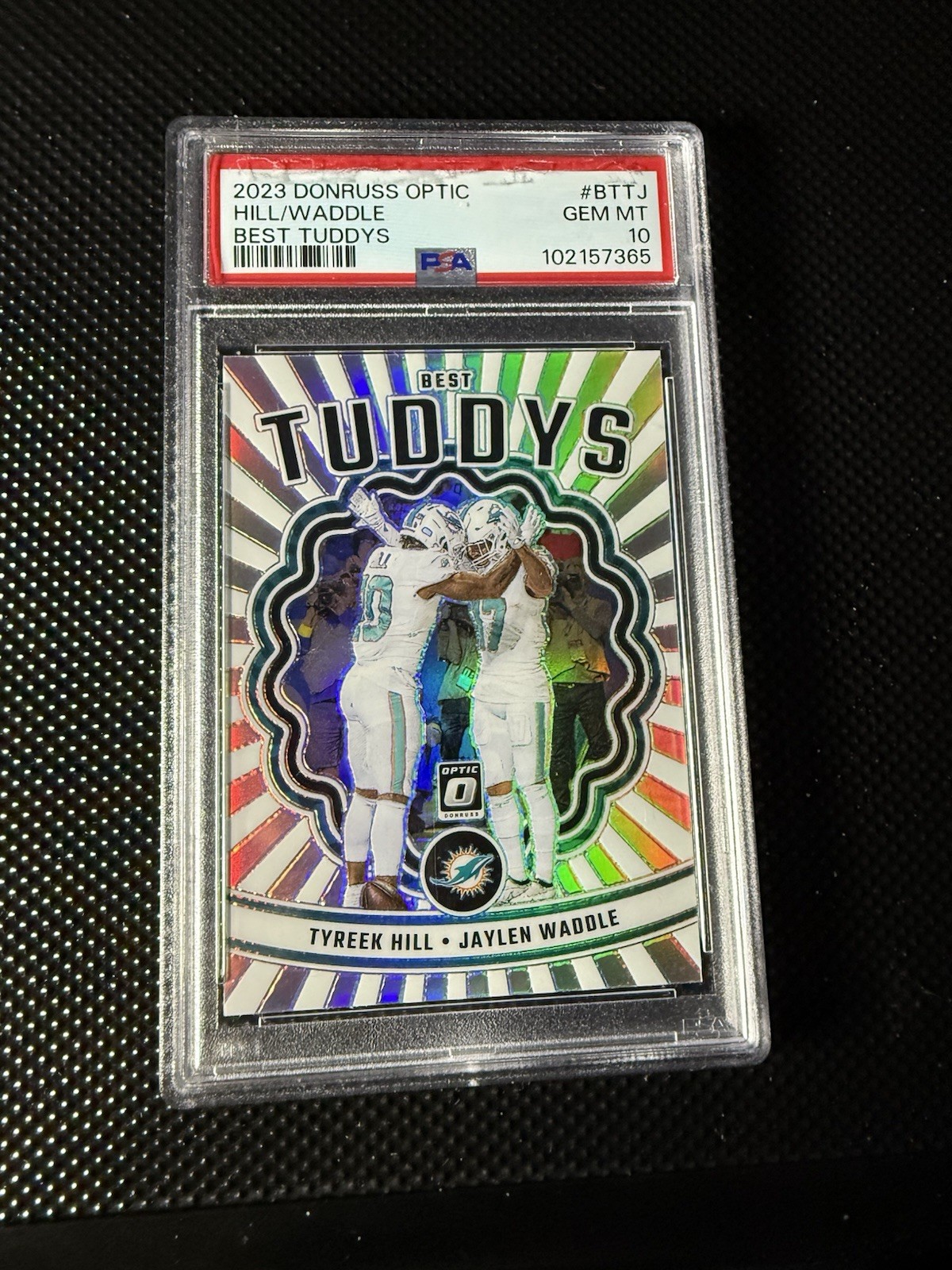 2023 Donruss Optic Best Tuddys🔥Hill/Waddle🔥PSA 10 Dolphins SSP