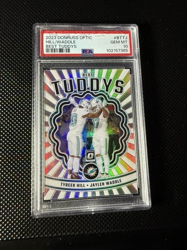 2023 Donruss Optic Best Tuddys🔥Hill/Waddle🔥PSA 10 Dolphins SSP