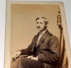 Rare Antique ID'd American Civil War Commissary Sergeant 22nd CT Reg CDV Photo — photo 4