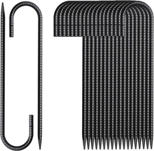 Rebar Stakes 12 Inch 20 Pack J Hook Ground Stakes Heavy Duty Chain Link Fence St