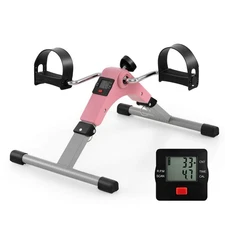 Portable Desk Bike Peddler Machine w/Adjustable Resistance LCD Display for Home
