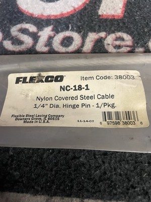 Flexco NC-18 1/4'' Diameter Nylon Covered Hinge Pin ( QTY 4 )