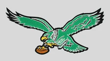 HUGE 15-inch Green Chenille Philadelphia Eagles Patch Iron-On