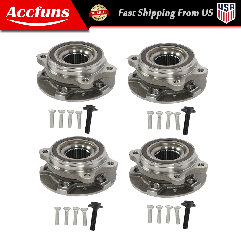 AM Autoparts Wheel Hub Bearing Module Set – Front/Rear For Audi A4 A6 A8 Passat S4 S6 S8, 10-Year Warranty