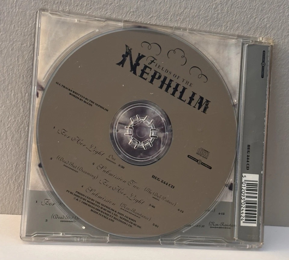 maxi cd 4 titres Fields Of The Nephilim For Her Light 1990 goth rock gothique - Photo 2/2