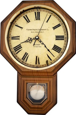 JUSTIME Regulator Pendulum Wall Clock Schoolhouse Westminster Chiming Hour-PP-VR