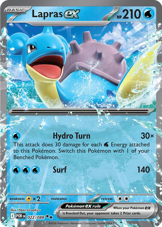 LAPRAS EX 022/088 PERFECT ORDER POKEMON (DOUBLE RARE, NM)