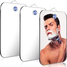 Anti-Fog Fog Shower Mirror Fogless Shaving Mirror Bathroom13x17cm w/ Free Hook