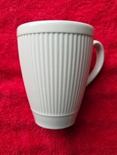 Wedgewood Windsor Cream Colored Ribbed Mugs Tea Coffee Cups Made in England