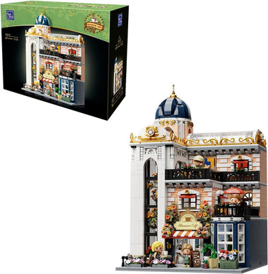 Blossom Café 3-Story Modular Building Set - European Glasshouse Model Kit