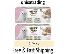 Purina Fancy Feast Classic Pate Kitten Food,Wet Cat Food,Salmon Primavera-2 Pack