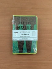 Field Notes United States of Letterpress SEALED 3-Pack Memo Pocket Notebooks