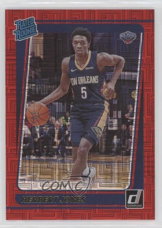 2021-22 Panini Donruss Rated Rookie Choice Red 50/99 Herbert Jones #207 0qw3