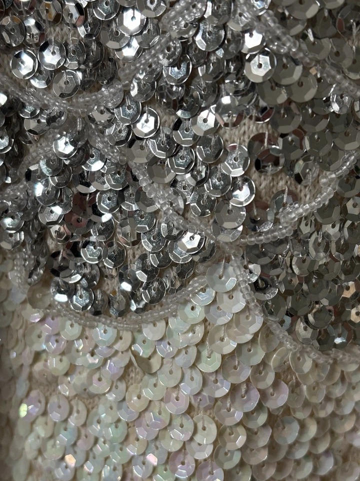 ПОТРЯСАЮЩИЙ!! Винтажная женская куртка с блестками с подкладкой длинным рукавом размер 38 - Изображение 3 из 4