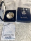 American Eagle Silver Dollar 2002-W One Troy Ounce Proof Coin with Box and COA