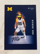 MASON GRAHAM 2024 ONIT Michigan Football On Card ONE SERIES Auto # 1/1 Browns