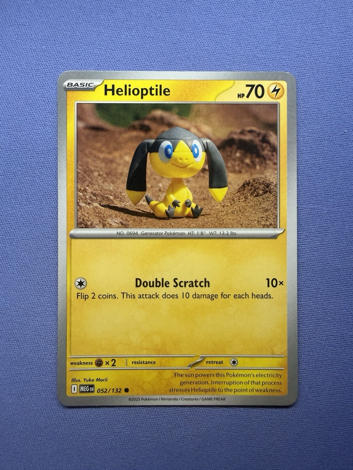 Helioptile 052/132 Yuka Morii, NM - Pokemon Mega Evolution