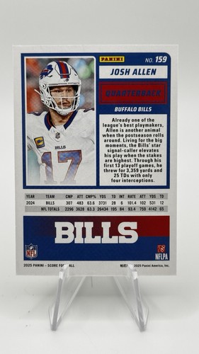 2025 Panini Score - Veterans Josh Allen #159 - Picture 2 of 2