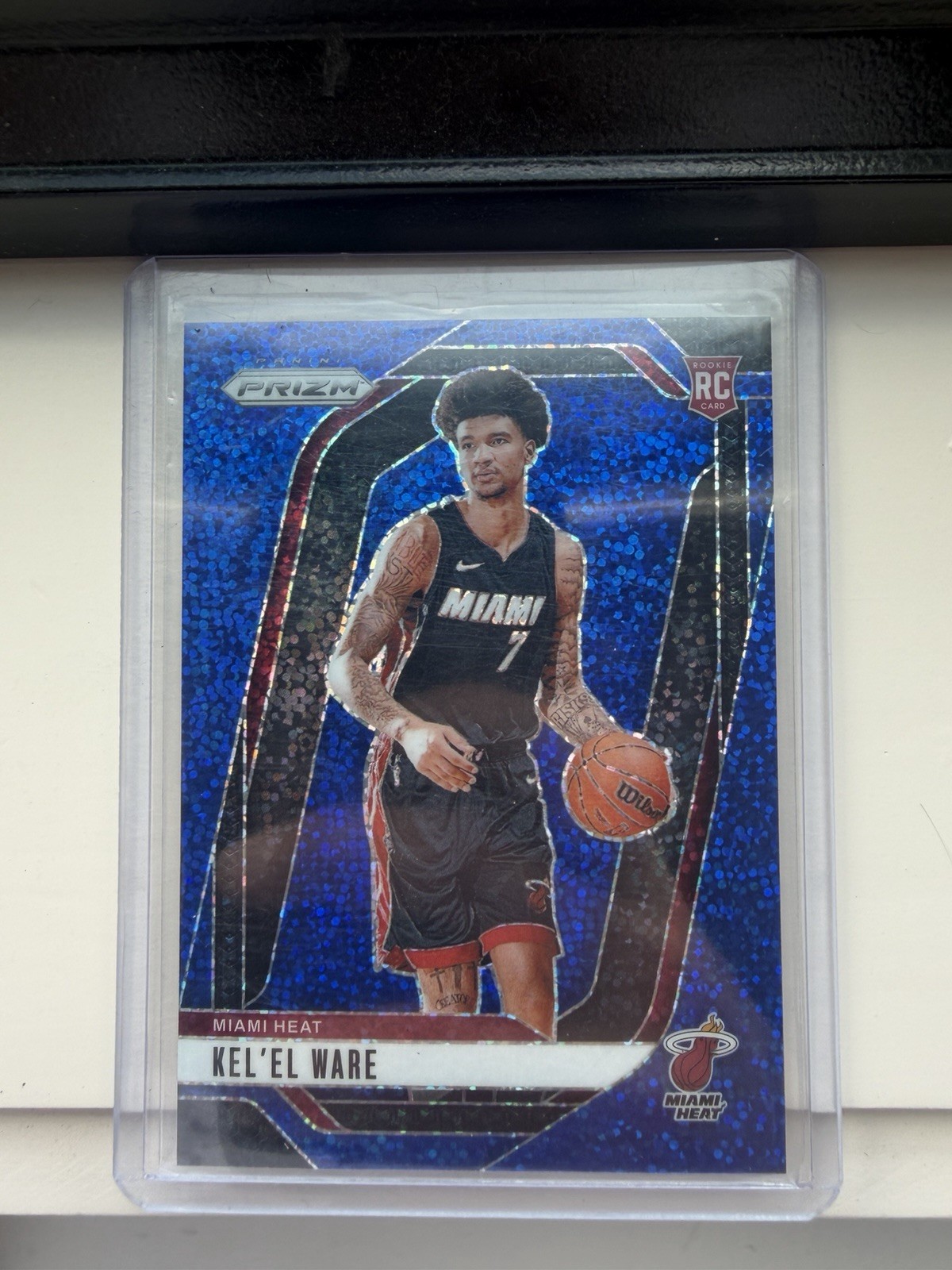 2024-25 Panini Prizm - Kel'el Ware #248 Blue Sparkle Prizm /144 (RC)