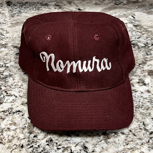 Vintage Nomura Hat Maroon Snapback Designer Award Headwear