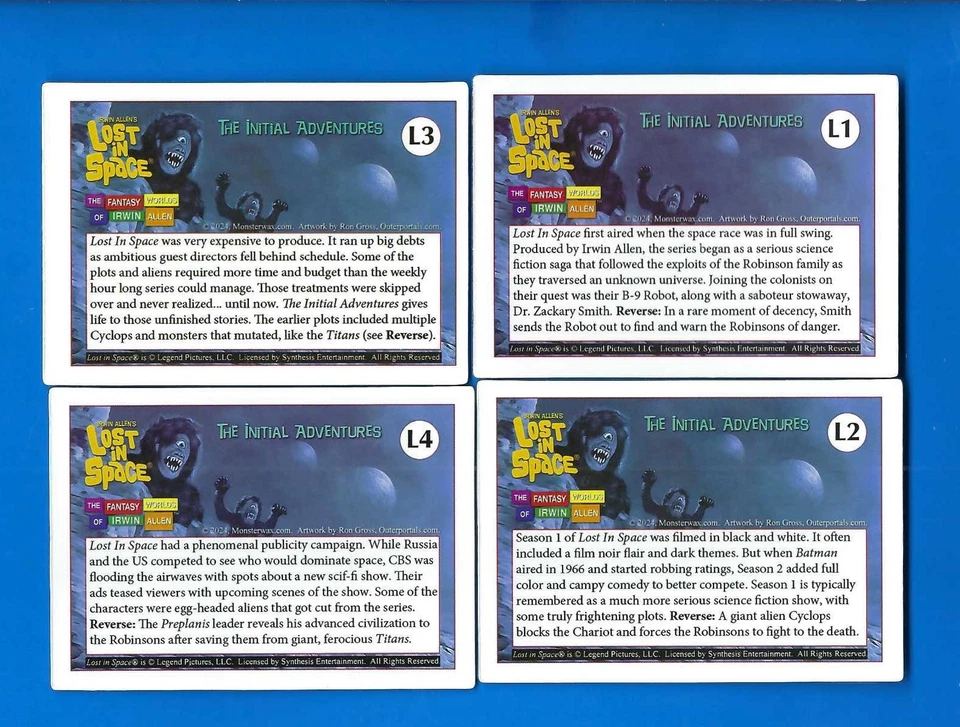 2024 Lost in Space Cards THE INITIAL ADVENTURES COMPLETE 3D LENTICULAR SET OF 4 - Image 3 of 3