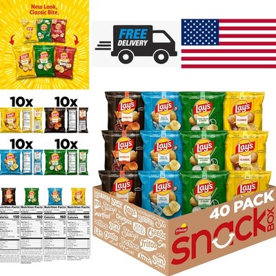 Gluten Free Potato Chips Variety Pack 40 Single Serve Bags Perfect for Sharing