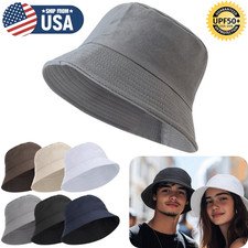 100 Cotton Summer Bucket Hat Cap Fishing Boonie Brim visor Sun Safari Caps US