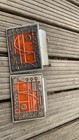 Belgium Pair keramiek ceramic Brutalist 1960 Mid Century Perignem Door Handles