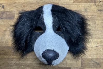 Border Collie Dog Mask Masquerade Cosplay Costume Halloween Alter Human Therian