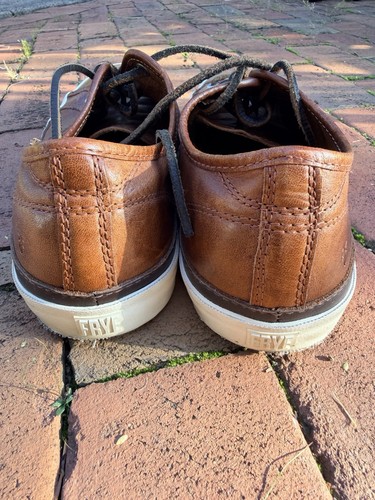 Frye Men’s Astor Luxe Brown Leather Lace Up Sneakers Sz 11 - Picture 3 of 9