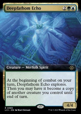 x1 Deepfathom Echo - Foil - Extended Art R MTG The Lost Caverns of Ixalan M/NM, 