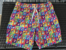 New BUC-EE'S Men's Swim Trunks Bucee The Beaver Allover Face Print Shorts XXL
