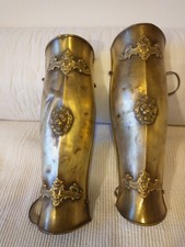 Messing-Schienbeinschützer, Teil Ritterrüstung für Mittelalter-Fans, VHB 68 €