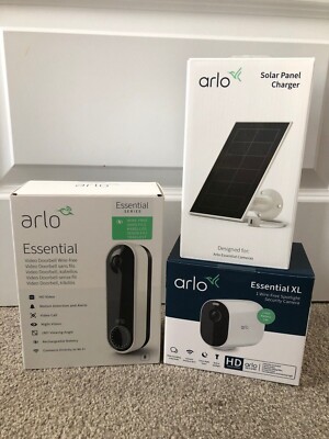 NEW ARLO ESSENTIAL LOT WIRELESS BATTERY VIDEO DOORBELL XL CAMERA SOLAR  PANEL 193108141529 UK