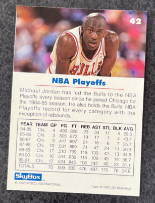 MICHAEL JORDAN 1991-92 SKYBOX “NBA PLAYOFFS