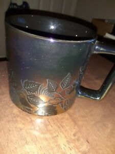 Starbucks Fall 2020 Iridescent Mug Black Roses Ceramic  Halloween Cup 14 oz NEW