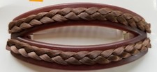 Vintage Barrette - Brown Braided Barrette