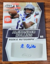 2019 Sage Hit Football #A81 Alexander Hollins Rookie Card Autographed