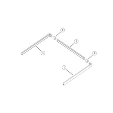 ALUMINUM TARP BOW SET: UPPER ARM & CROSS TUBE FOR DUMP TRUCKS