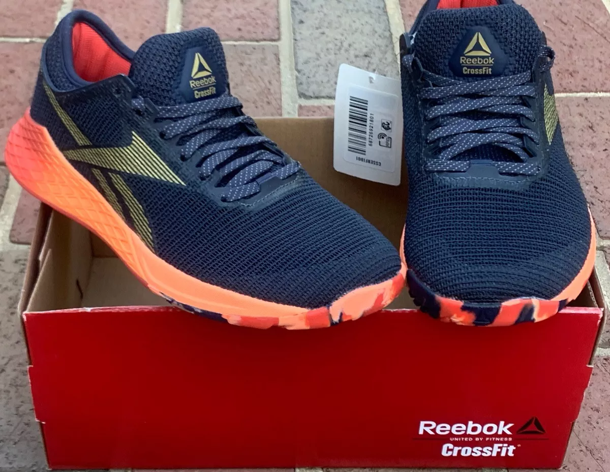 Reebok Women s Nano 9 Cross Training Shoes Size 5 M Black Orange EG0599