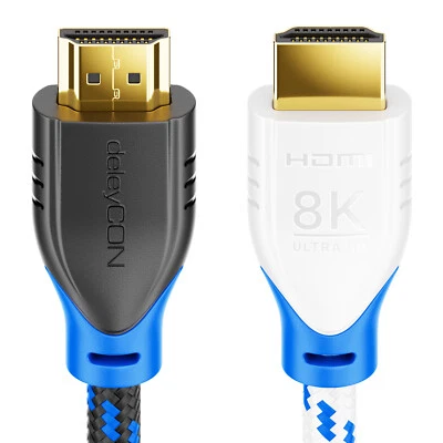 DELEYCON HDMI Kabel 8K 2.1 UHD HDR 10+ eARC Ultra HighSpeed 48Gbit/s Ethernet HDTV PS5