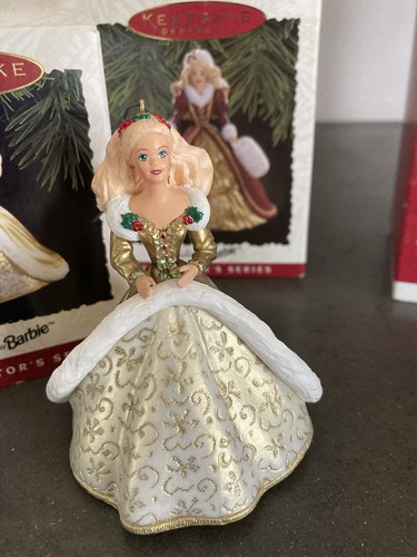 Vintage Barbie Hallmark Keepsake Ornaments 1-6 in the Series 1993-1998 - Picture 3 of 7