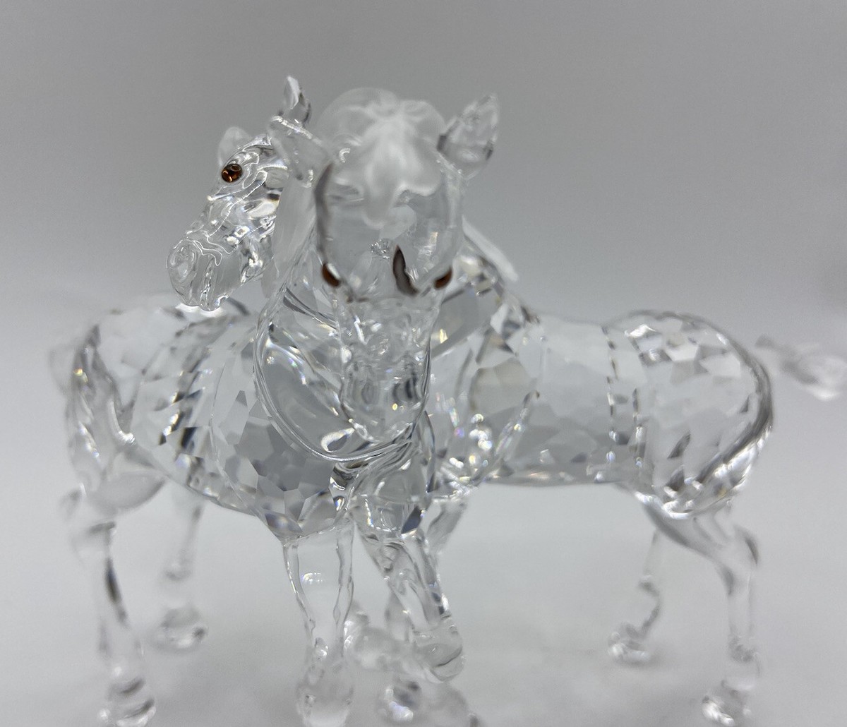 Swarovski 馬のクリスタルフィギュア Swarovski Crystal Foals “Two Horses”/Light Clear color 4 3/4