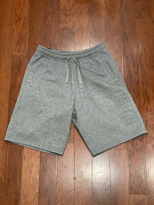 Puma Men s Fleece Sweat Athletic Short Size Small Logo Embossed Gray Color.